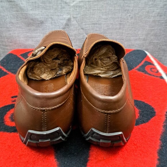 %Salvatore Ferragamo Brown Leather Slip-On Loafers Size 11 Men / A3 main image 8